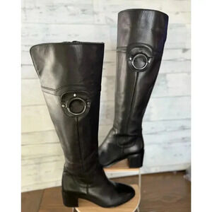 Franco Sarto Beckford Tall Black Riding Boots Size 6M